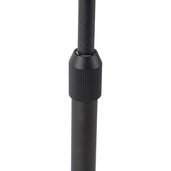 Detailaufnahme einer Stativstange mit Feststellschraube