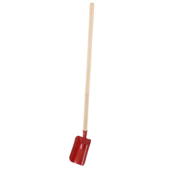 Kinderschaufel (Metall) mit Holzstiel - Rot