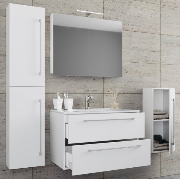 5-tlg. Waschplatz Waschtisch Badinos Schublade SC