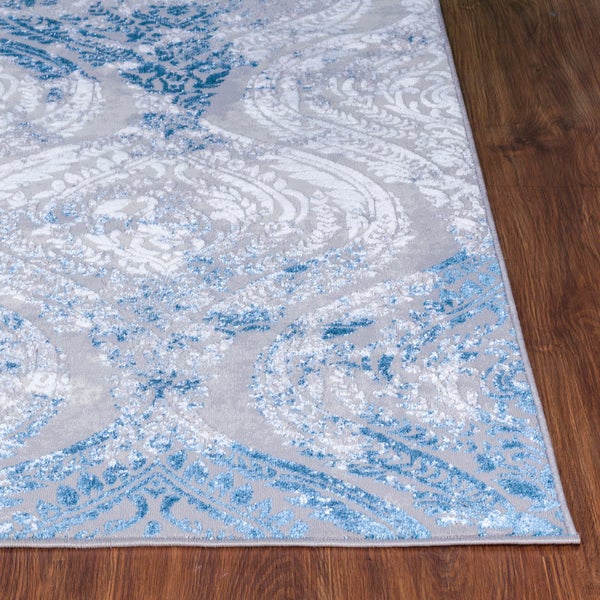Vintage Orientalischer Teppich Grau/Blau 200x275 cm INGRID