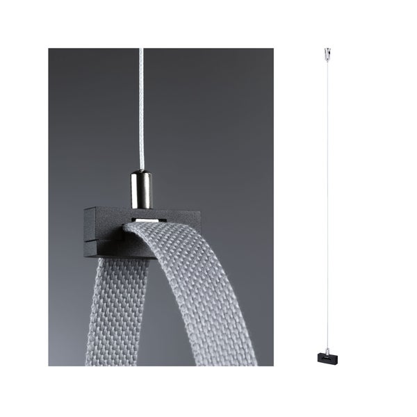 ULine Gurt Abhängung Pendelhalterung 45x15 mm schwarz