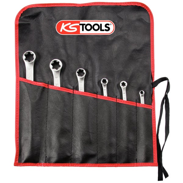 KS Tools Logo, Satz Torx-Einsatz-Schlüssel in Werkzeugtasche