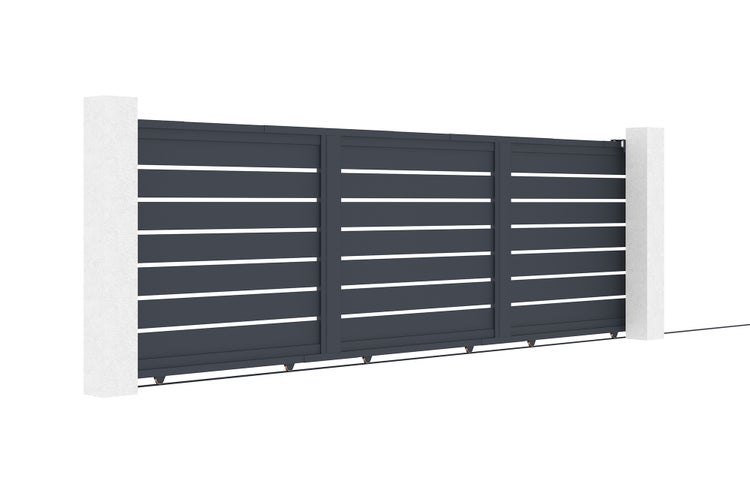 Schiebetor 4,5 m VOGEL H.140 graues Aluminium