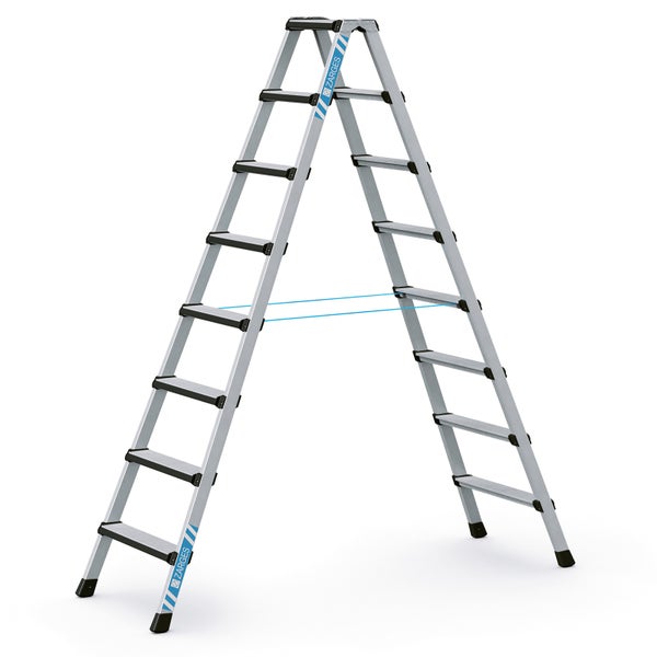 Zarges Comfortstep B Stehleiter mit gepolsterter Stufen-Vorderkante 2x8 Stufen