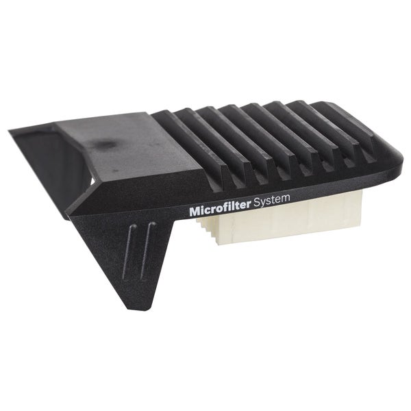 Mikrofiltersystem Staubbox für Schleifmaschinen aus Kunststoff mit Filterelement.