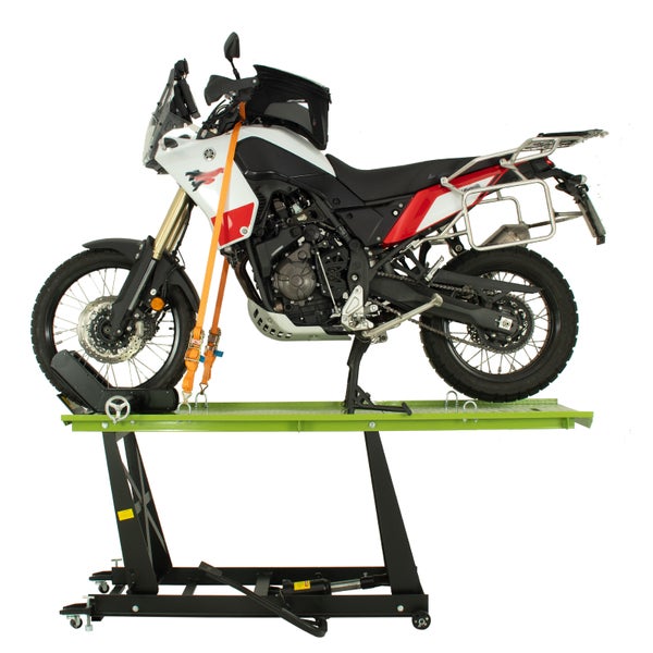 Motorradhebebühne hydraulisch 450 kg Breite 55 cm Montagerampe Montagebühne Heber Bühne schwarz/grün