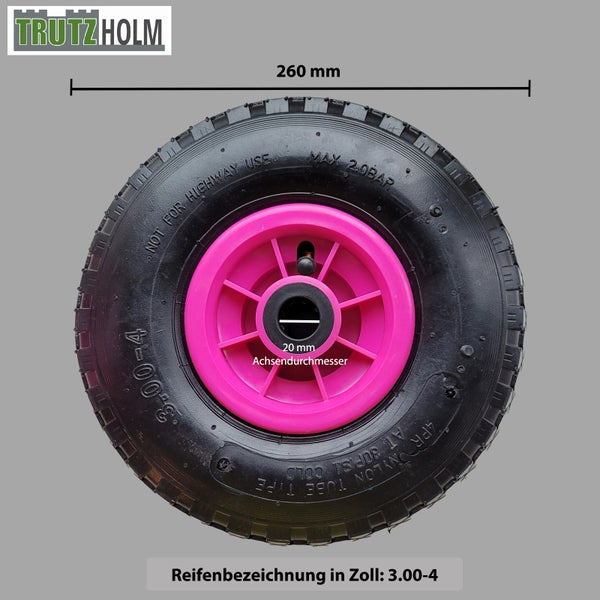 Trutzholm Rad 260 mm Durchmesser mit 20 mm Achsendurchmesser