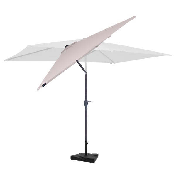 VONROC Premium Sonnenschirm rechteckig mit Ständer - Sonnenschutz mit Schirmständer Terrasse, Balkon & Garten - Sonnenschirm groß 200X300CM inklusive Schutzhülle - Rapallo Beige