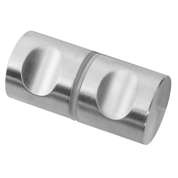 Zylindrischer Glastürknopf aus Metall für die Montage an Ganzglastüren
