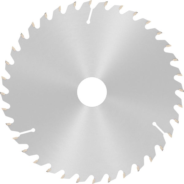 Kreissägeblatt mit Schneidezähnen und zentraler Bohrung