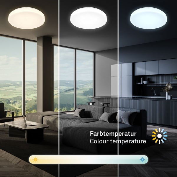 LED Deckenlampe LED Deckenleuchte Wohnzimmer Dimmbar Fernbedienung CCT Flur