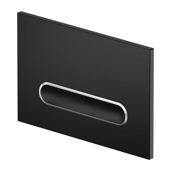 Drückerplatte Schwarz Matt Kompatibel zu Geberit Duofix Sigma / Delta 2 Mengenspülung