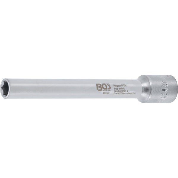BGS Steckschlüssel-Einsatz Sechskant extra tief Antrieb Innenvierkant 10 mm (3/8) 8 mm - 9863-8