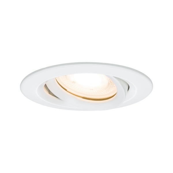 LED Einbauleuchte Nova Plus 3er-Set schwenkbar IP65 rund 93mm 30° GU10 3x7W 3x460lm 230V dimmbar 2700K Weiß matt