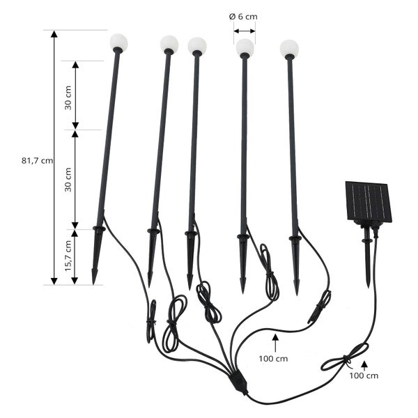 Lindby LED Freydis (Modern) in Schwarz aus Aluminium (1 flammig, )
