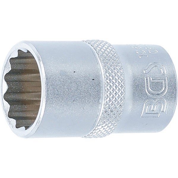 BGS Steckschlüssel-Einsatz Zwölfkant Antrieb Innenvierkant 12,5 mm (1/2) SW 17 mm - 10637