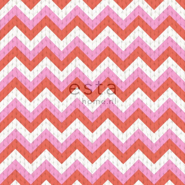 ESTAhome Logo. Tapete mit Zickzackmuster