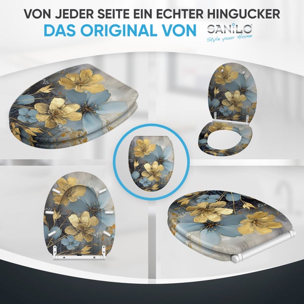Sanilo Toilettendeckel mit Blumenmuster in verschiedenen Perspektiven
