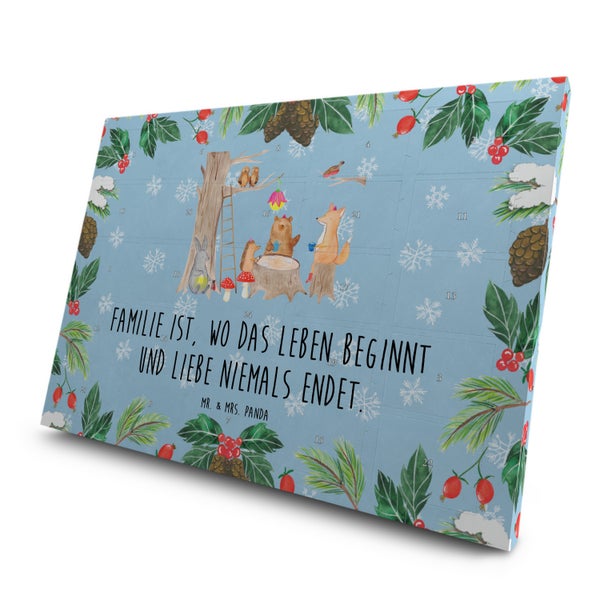 Mr. & Mrs. Panda Tee Adventskalender Waldtiere Picknick - Blau Pastell