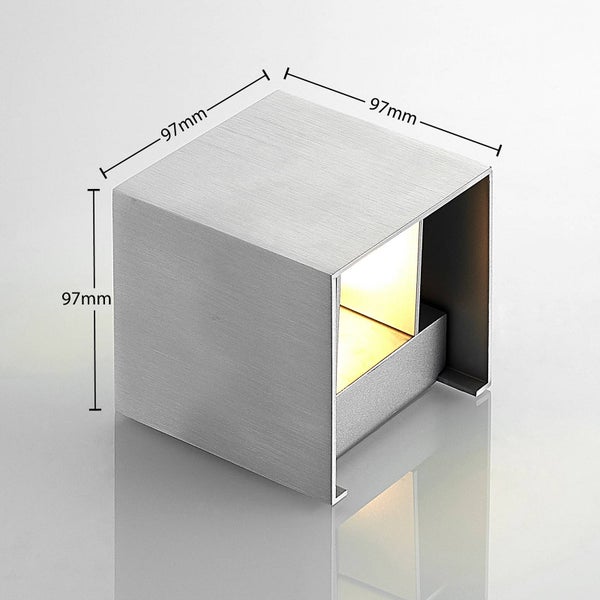 Arcchio Wandleuchte, Wandlampe Innen Zuzana (Modern) in Alu aus Aluminium (1 flammig G9) - Wandstrahler Wandbeleuchtung Schlafzimmer / Wohnzimmer Wohnzimmerleuchte