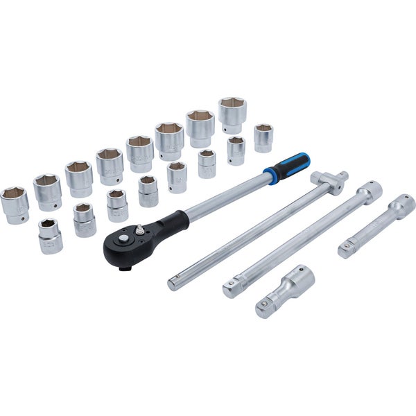 Steckschlüsselsatz im blauen Werkzeugkoffer