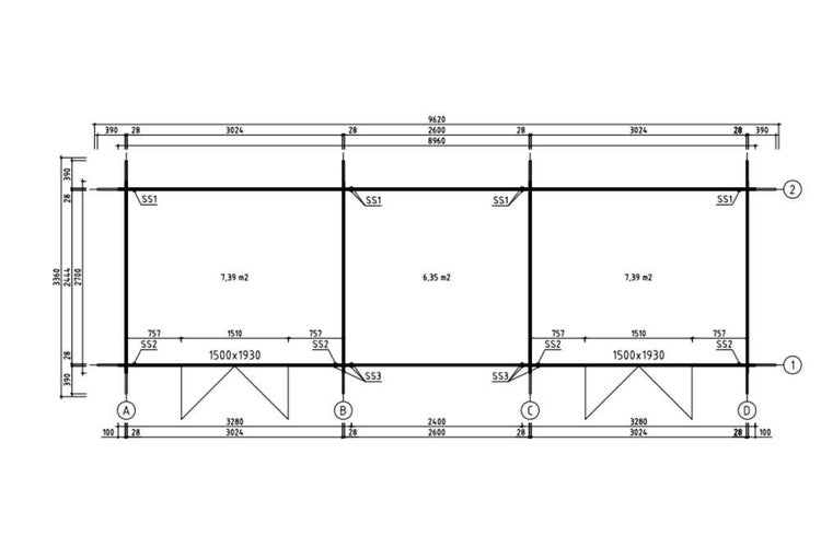 Alpholz Gartenhaus Johann-28 Gartenhaus aus Holz, Holzhaus mit 28 mm Wandstärke inklusive Terrasse FSC zertifiziert, Blockbohlenhaus mit Montagematerial