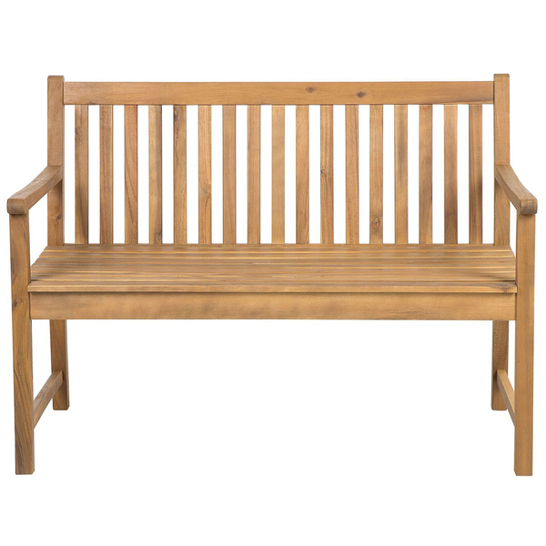 Gartenbank VIVARA 120 cm zertifiziertes Akazienholz Hellbraun