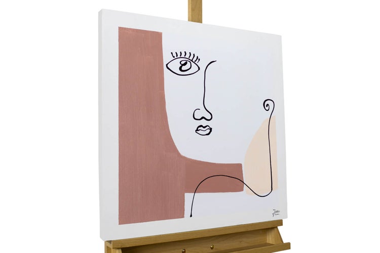 Handgemaltes Gemälde Acrylfarbe 60x60cm Braun