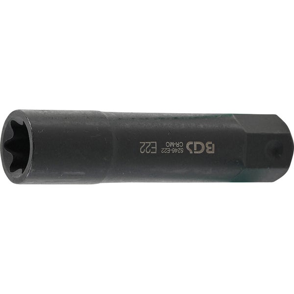 BGS Steckschlüssel-Einsatz E-Profil extra lang Antrieb Außensechskant 22 mm SW E22 - 5246-E22