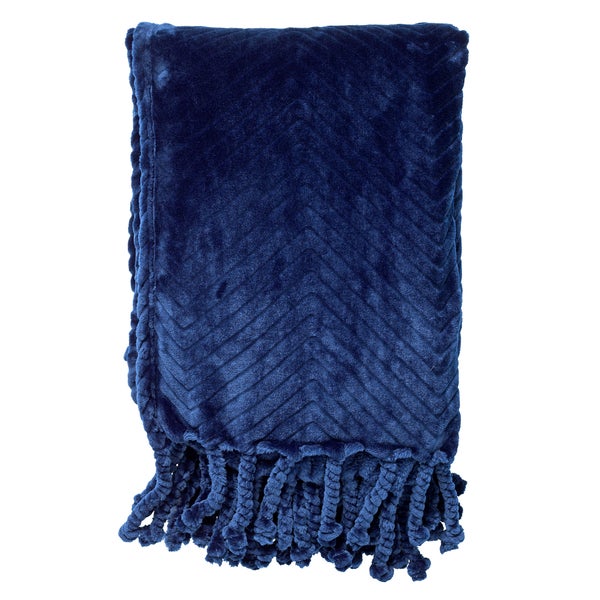 ZIGGY - Wohndecke 140x180 cm - fleece - Insignia Blue - dunkelblau