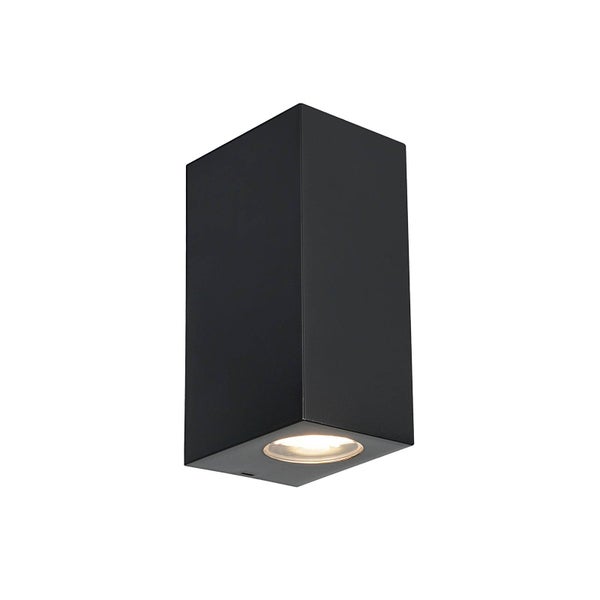 PRIOS Wandleuchte außen Irfan (spritzwassergeschützt (Modern) in Schwarz (1 flammig, GU10) - Außenwandleuchten Wandlampe Led Außenlampe Outdoor für Außenwand/Hauswand