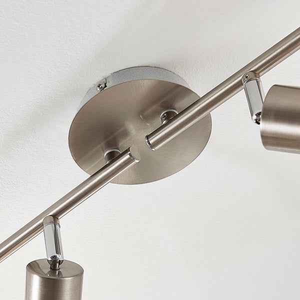 Lindby Deckenlampe drehbar und schwenkbar, Strahler Deckenstrahler Metall Glas Deckenleuchte 4x E14 ohne Leuchtmittel Lampe Wohnzimmer Küchenlampe
