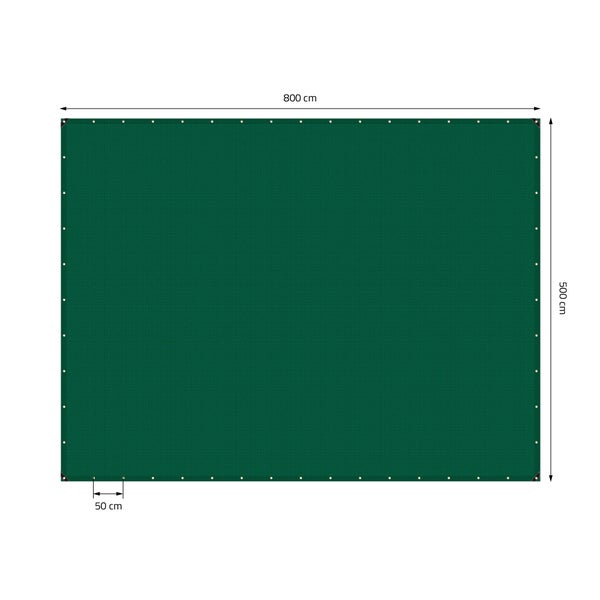 ECD Germany Premium Abdeckplane Gewebeplane mit Ösen, 5x8m 40m², 650g/m², Grün, PVC, Wasserdicht, Reißfest, 10 Haken, LKW-Plane Bootsplane Gartenplane Holzplane, Schutzplane für Gartenmöbel Pool Auto