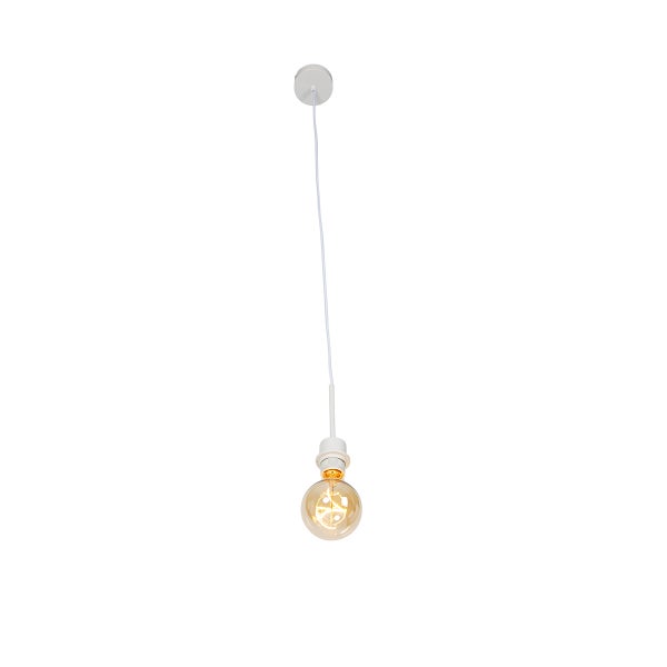 Moderne Pendelleuchte mit E27 Fassung und einer Filament LED Lampe in einer schlichten Ausführung.