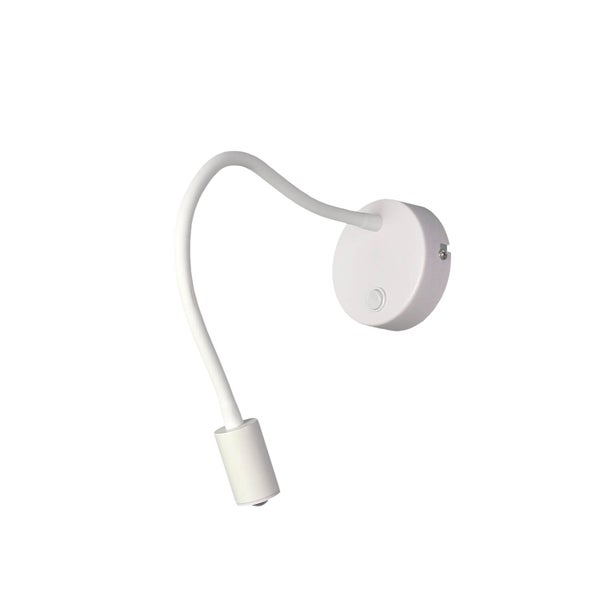 Wandleuchte mit flexiblem Arm zur individuellen Ausrichtung des Lichts.