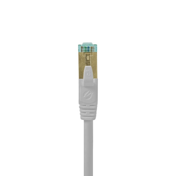 ProfiPatch Netzwerkkabel Cat8 S/FTP RJ45 LAN Kabel LSZH Premium Ethernet Patchkabel 40GB 2000MHz grau 1m Switch Router Gaming Patchpanel