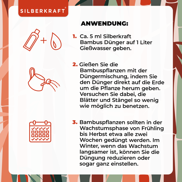 SILBERKRAFT Bambus Bio-Dünger – 1 Liter