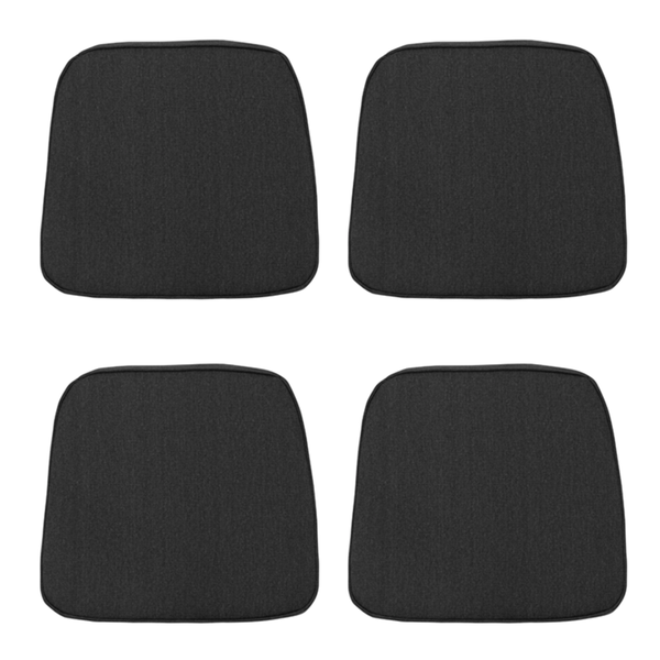 Sitzkissen, schwarzes Canvas Eco+ – ca. 48x48 cm - 4er-Set