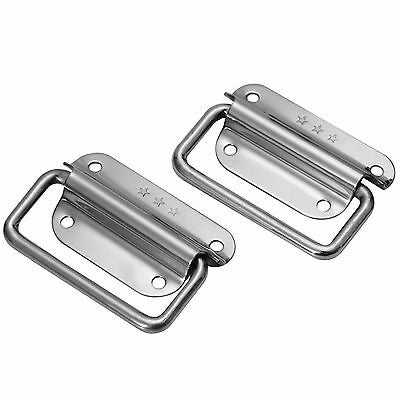 Zwei Koffergriffe aus Metall