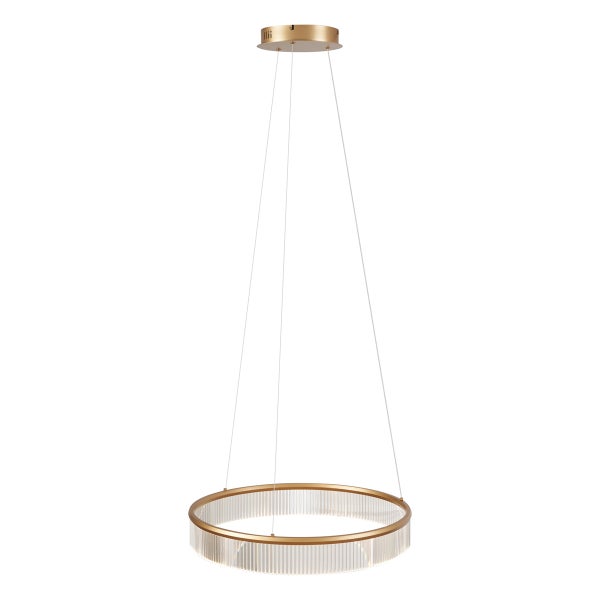 Kreisförmige Hängeleuchte mit transparenten Elementen