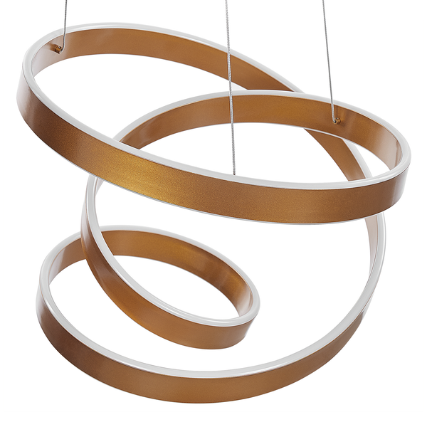 Moderne Hängeleuchte mit ineinander verschlungenen Ringen