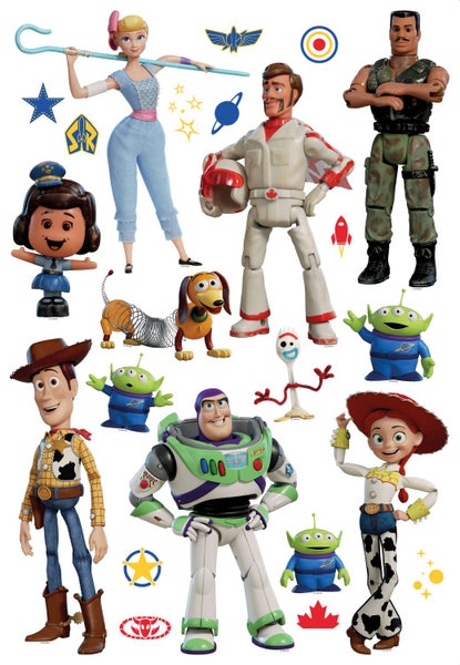 Disney Wandtattoo Toy Story Weiß, Grün und Blau - 65 x 42.5 cm - 600120