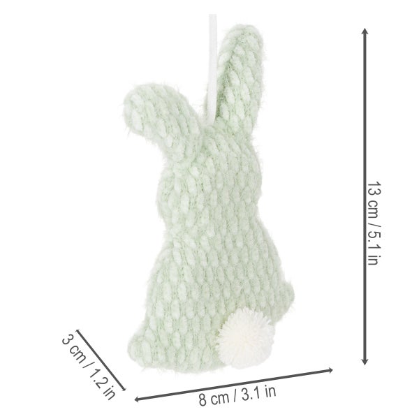Dekohänger Hase aus Textil mit den Maßen 13 x 8 x 3 Zentimeter