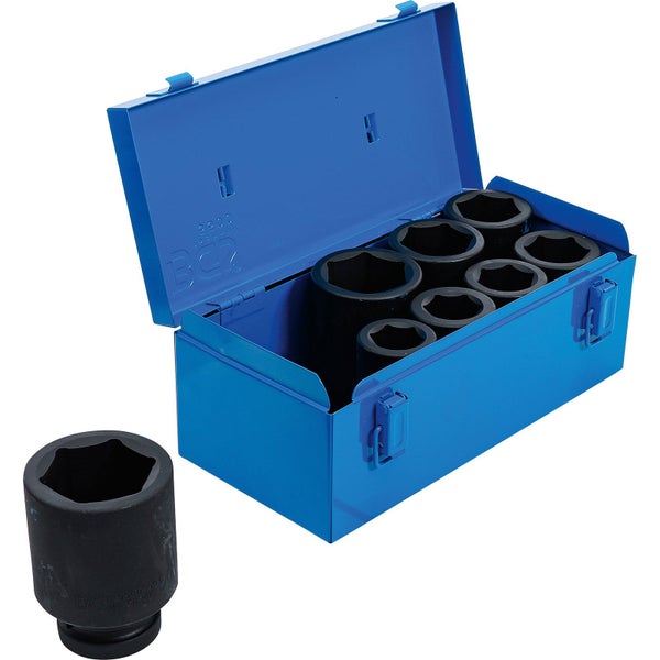 BGS Kraft-Steckschlüssel-Einsatz-Satz Sechskant tief Antrieb Innenvierkant 25 mm (1) SW 27 - 50 mm 8tlg. - 5500