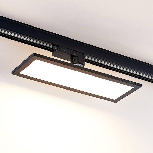 Arcchio LED Stromschienenstrahler (LED Panel) Hairis (Modern) in Schwarz (1 flammig, ) Arbeitszimmerleuchte