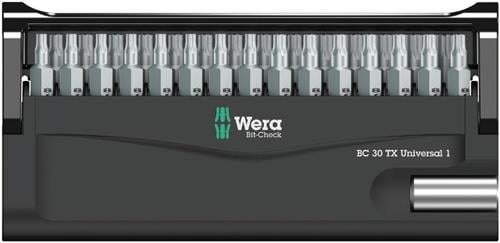 Wera Bit-Check 30 TX Universal 1 Sortiment mit einer Auswahl an Torx Bits in einer kompakten Aufbewahrungsbox inklusive Bithalter