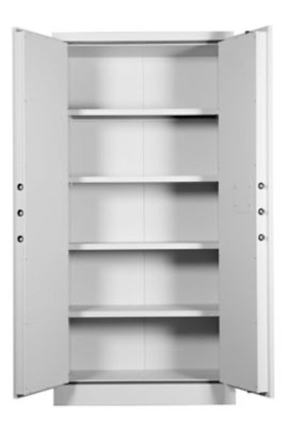 PROREGAL Feuerschutzschrank Shark 5 Ordernhöhen HxBxT 195 x 95 x 55 cm Grau