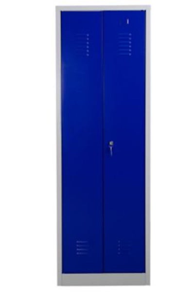 PROREGAL Metallspind Flamingo HxBxT 180 x 60 x 50 cm Zylindereschloss Grau-Blau