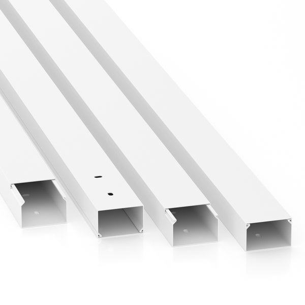 Mehrere weiße Kabelkanäle