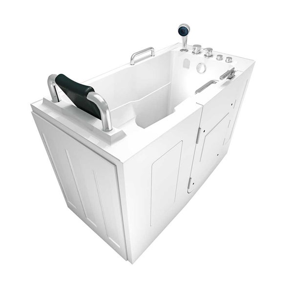 Sitzwanne Whirlpool Badewanne mit Tür S07WP-C-L 140x76cm